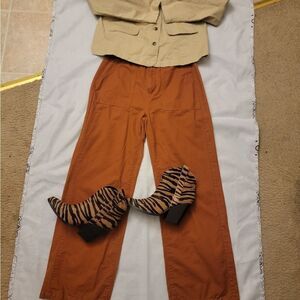 🆕️👖Shein Cargo Carpenter Wide Leg Jeans, Brown - Sz M